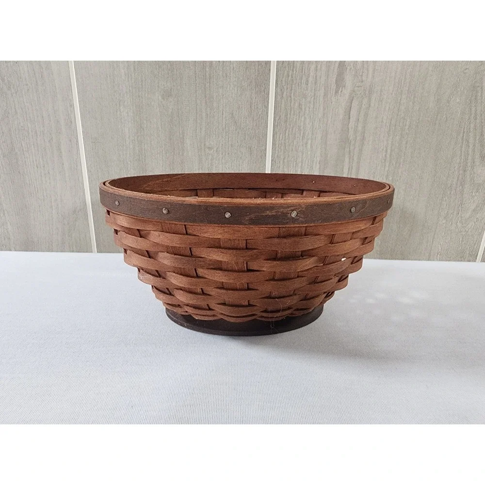 Longaberger Basket Oval Small Woven Wood Handmade USA Farmhouse Grannycore Farm